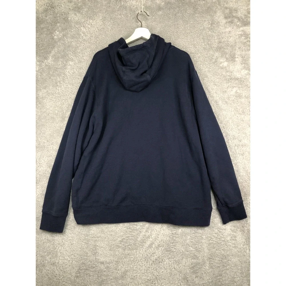 Nike Hoodie Men's XXL Yellow Navy White Club Fleece Color Block Pullover